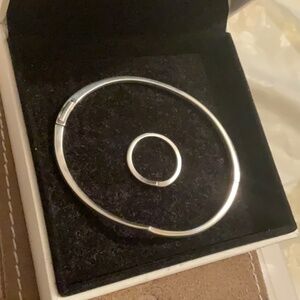 Pandora wishbone bracelet and ring